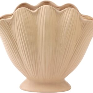 Seashell Vase, Large Ceramic Vase, Boho Vase for Pampas Grass